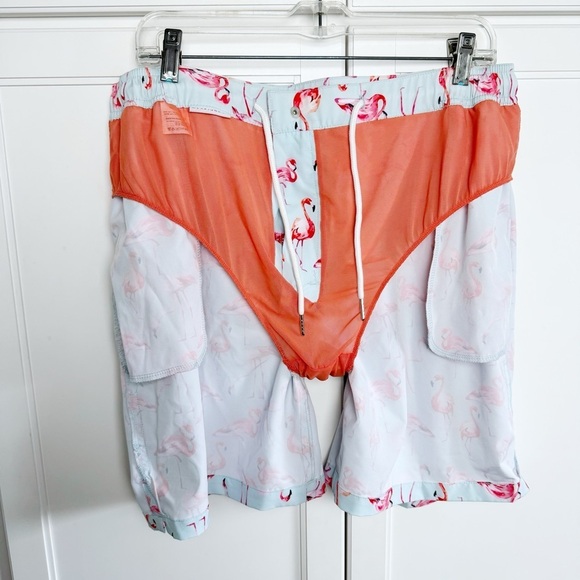 New! MOSMANN Pink Flamingo Australia Quick Dry Stretch Swim Trunks Shorts 2XL - Picture 12 of 12